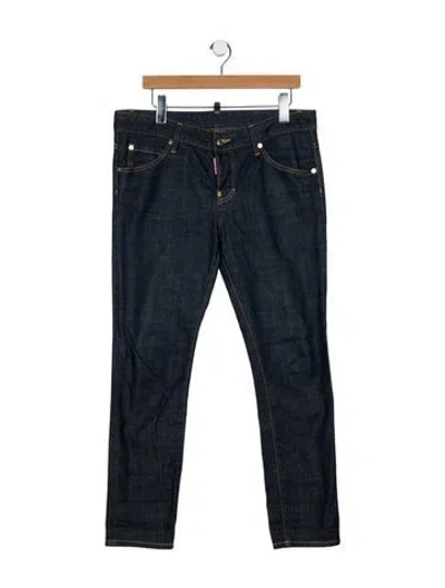 Pre-owned Dsquared2 Mid-rise Straight Leg Jeans In Blue