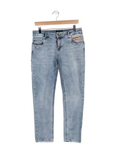 Pre-owned Dsquared2 Mid-rise Straight Leg Jeans In Blue