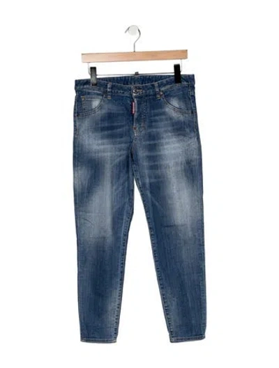 Pre-owned Dsquared2 Mid-rise Straight Leg Jeans In Blue