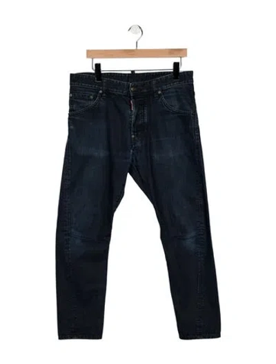 Pre-owned Dsquared2 Mid-rise Straight Leg Jeans In Blue