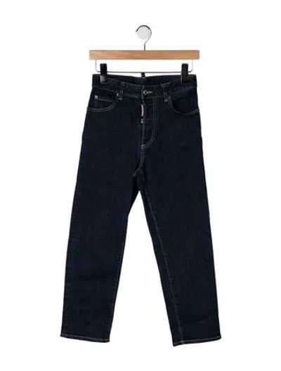 Pre-owned Dsquared2 Mid-rise Straight Leg Jeans In Blue