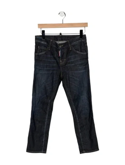 Pre-owned Dsquared2 Mid-rise Straight Leg Jeans In Blue