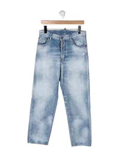 Pre-owned Dsquared2 Mid-rise Straight Leg Jeans In Blue