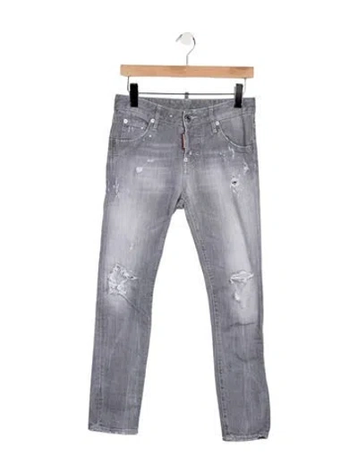 Pre-owned Dsquared2 Mid-rise Straight Leg Jeans In Blue