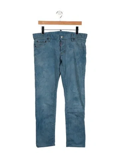 Pre-owned Dsquared2 Mid-rise Straight Leg Jeans In Blue