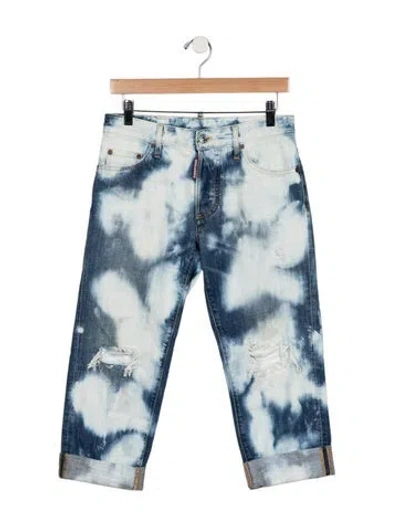 Pre-owned Dsquared2 Mid-rise Straight Leg Jeans In Blue