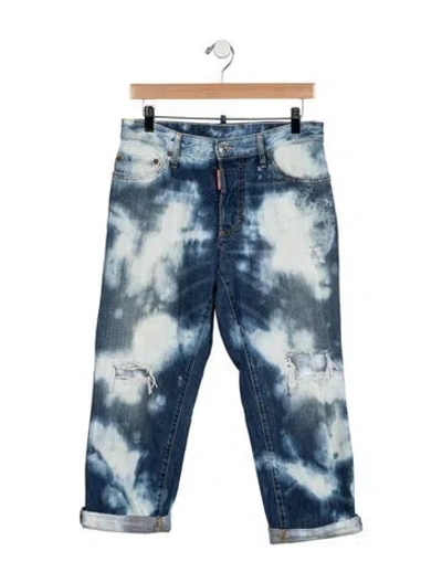 Pre-owned Dsquared2 Mid-rise Straight Leg Jeans In Blue