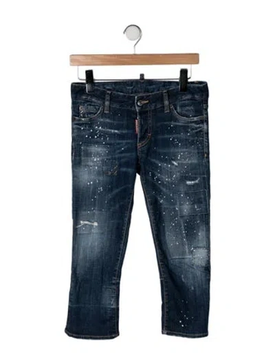 Pre-owned Dsquared2 Mid-rise Straight Leg Jeans In Blue