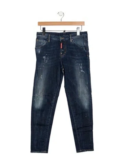 Pre-owned Dsquared2 Mid-rise Straight Leg Jeans In Blue
