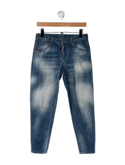 Pre-owned Dsquared2 Mid-rise Straight Leg Jeans In Blue