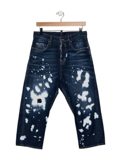Pre-owned Dsquared2 Mid-rise Straight Leg Jeans In Blue