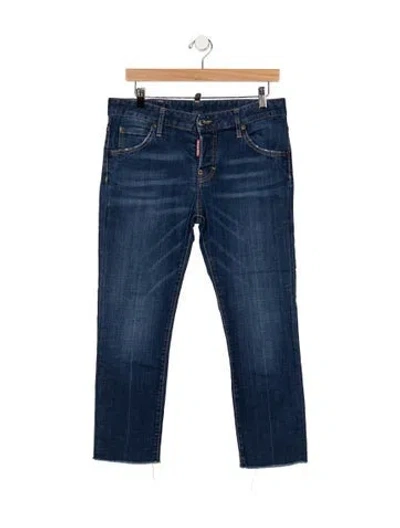 Pre-owned Dsquared2 Mid-rise Straight Leg Jeans In Blue