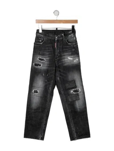 Pre-owned Dsquared2 Mid-rise Straight Leg Jeans In Grey