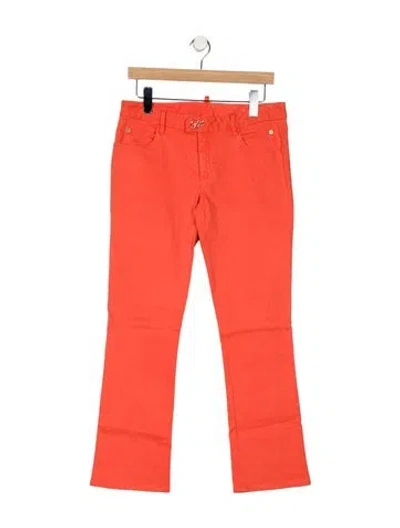 Pre-owned Dsquared2 Mid-rise Straight Leg Jeans In Orange
