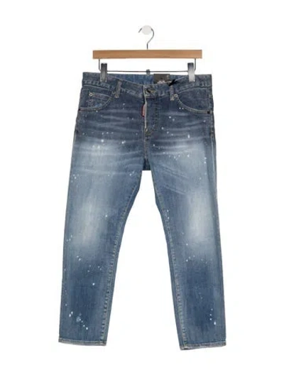 Pre-owned Dsquared2 Mid-rise Straight Leg Jeans W/ Tags In Blue