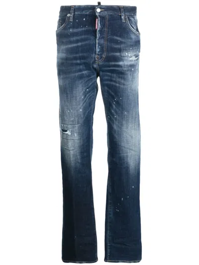 Dsquared2 Mid-rise Straight-leg Jeans In Blue