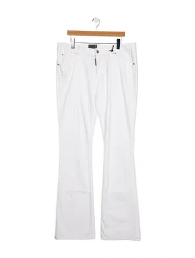 Pre-owned Dsquared2 Mid-rise Wide Leg Jeans W/ Tags In White