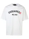 DSQUARED2 DSQUARED2 'MILAN' WHITE COTTON T-SHIRT