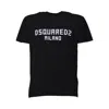 Dsquared2 Black Crewneck T-shirt With Logo Lettering On The Front In Black