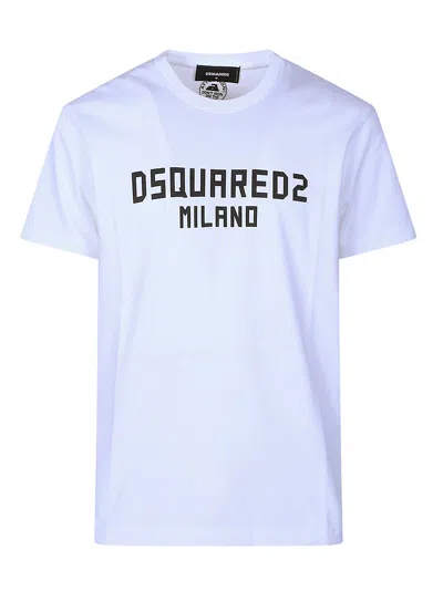 Dsquared2 Milano Cool Fit Cotton T-shirt In White