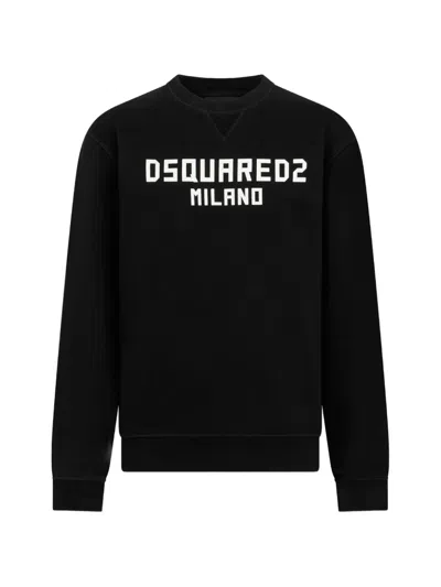 Dsquared2 Milano Cool Fit Crew Neck Sweatshirt In Black
