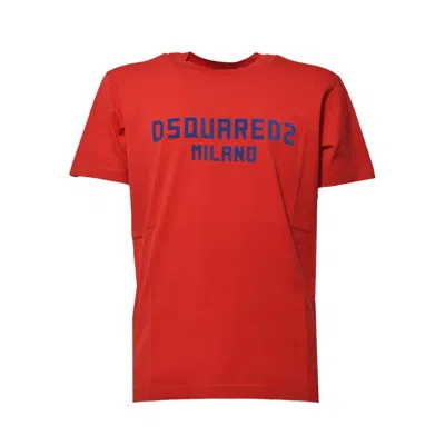 DSQUARED2 MILANO COOL FIT T-SHIRT IN RED COTTON
