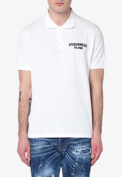 Dsquared2 Milano Logo Polo T-shirt In White