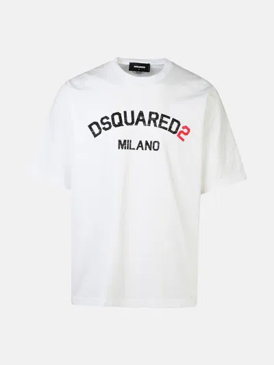 Dsquared2 'milano' White Cotton T-shirt