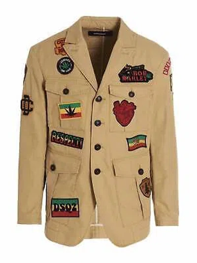Pre-owned Dsquared2 'military' Blazer 50 It In Beige