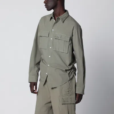 Dsquared2 Military Green Cotton Shirt In Multi