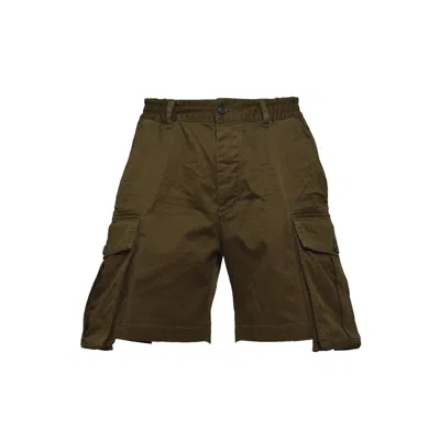 Dsquared2 Straight Leg Cargo Shorts In Brown