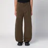 Dsquared2 Military Green Wide Trousers With Wear