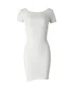Dsquared2 Mini Bodycon Dress In White Viscose In White