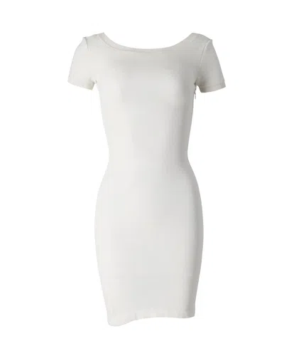 Dsquared2 Mini Bodycon Dress In White Viscose