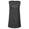Dsquared2 Mini Embellished Shift Dress In Black Polyester In Black