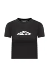 Dsquared2 Signature Icon Cropped T-shirt In Black