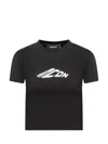 Dsquared2 Signature Icon Cropped T-shirt In Black
