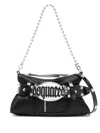 Dsquared2 Gothic Leather Shoulder Bag In 黑色