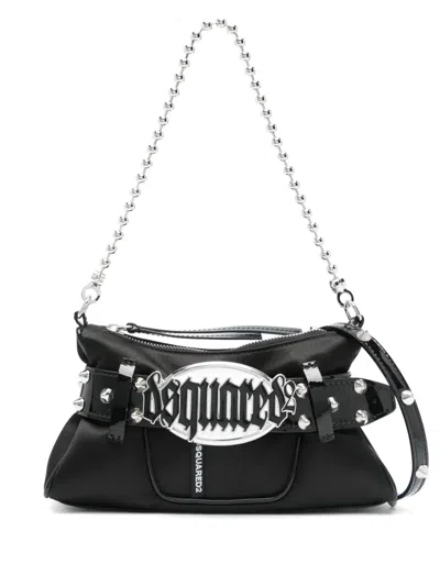 Dsquared2 Gothic Satin Clutch In 黑色