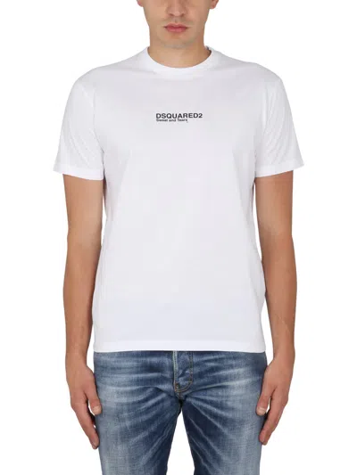 Dsquared2 Mini Logo Print T-shirt In White