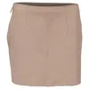 Dsquared2 Mini Pencil Skirt In Nude Leather In Brown