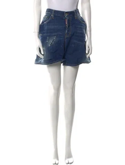 Pre-owned Dsquared2 Mini Shorts In Blue