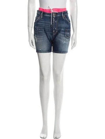 Pre-owned Dsquared2 Mini Shorts In Blue