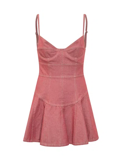 Dsquared2 Mini Suit Flounce Dress In Pink