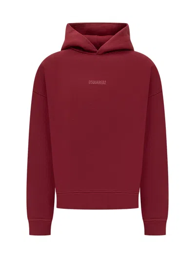 Dsquared2 Mini Sweatshirt With Trendy Graphic Design In Cherry Pop