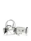 Dsquared2 Twin Mini Handbag Detachable Strap In Silver