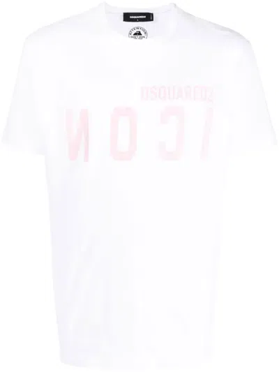 Dsquared2 Dsquared Men Logo Print T-shirt In White