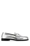 Dsquared2 Metallic Neoclassic Loafers With Textured Surface In Metallic