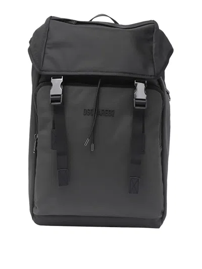 Dsquared2 Dark Grey Urban Backpack With Coulisse