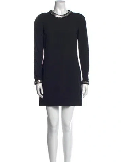Pre-owned Dsquared2 Mock Neck Mini Dress In Black